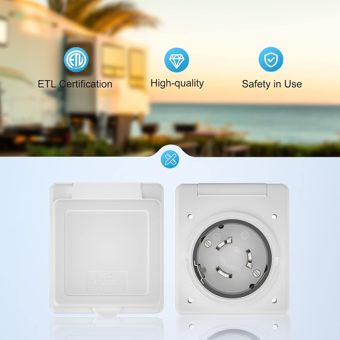 Kohree RV Power Plug Twist Lock Inlet