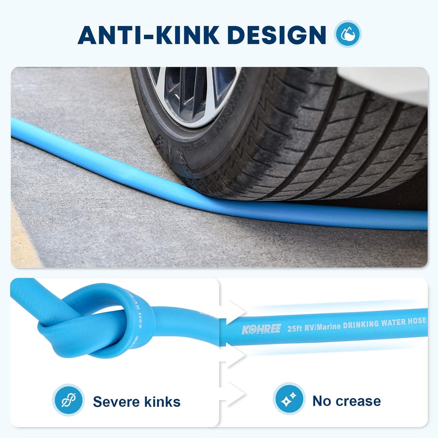 Kohree RV Water Hose with Storage Bag