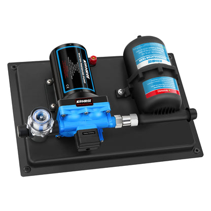 Kohree Water Pressure Diaphragm Pump Self-Priming Pump 12V DC 5.5GPM 55PSI Water Pump with 0.75L 125PSI Pre-Pressurized Accumulator Tank for Boat, RV, Marine, Yacht, Caravan