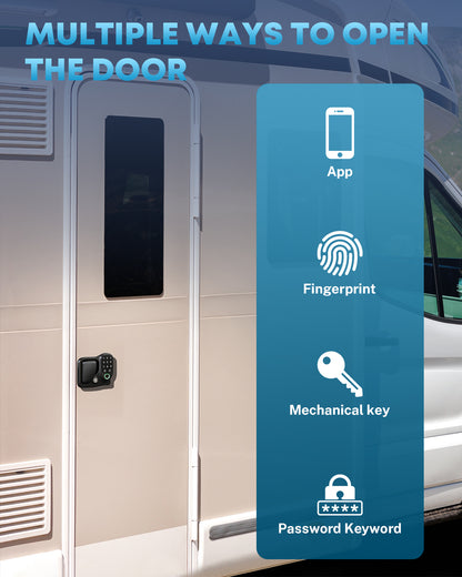 Kohree RV Door Lock Keyless Entry, RV Door Locks Replacement with Keypad and Remote for Trailer Camper RV Travel Trailer Door Latch