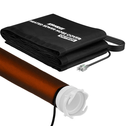 Kohree 20FT RV Heated Sewer Hose Sleeve ,Avoid Freezing at -45°F RV Heated Sewer Hose for Rv/Camper in Winter