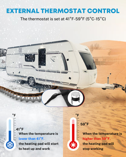 Kohree 15FT RV Heated Sewer Hose Sleeve ,Avoid Freezing at -45°F RV Heated Sewer Hose for Rv/Camper in Winter