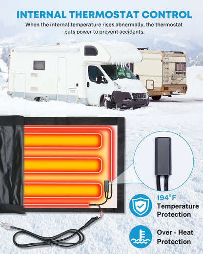 Kohree 15FT RV Heated Sewer Hose Sleeve ,Avoid Freezing at -45°F RV Heated Sewer Hose for Rv/Camper in Winter