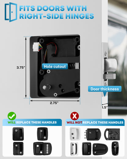 Kohree RV Door Lock Keyless Entry, RV Door Locks Replacement with Keypad and Remote for Trailer Camper RV Travel Trailer Door Latch