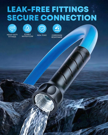 Kohree 85FT NSF 372 Certified Drinking Water Hose, 5/8" ID, Lead-Free, No-Kink & Flexible, with Storage Bag for RV, Camper, Truck, Car, Blue