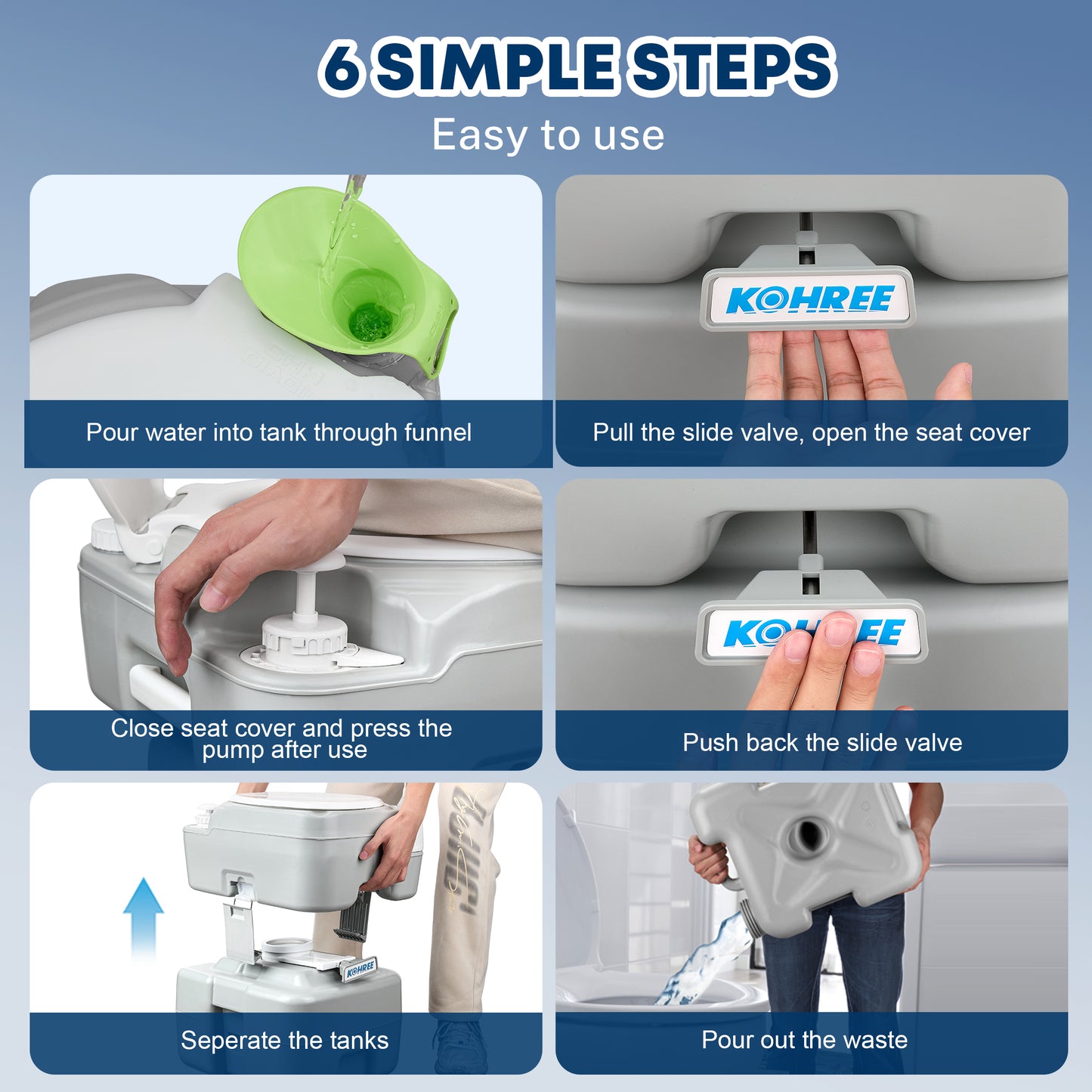 Kohree Camping Toilet for Adults