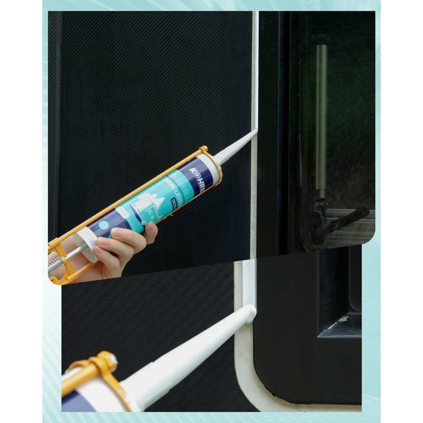 Kohree Non-Leveling RV Roof Sealant 1 Pack,White Non-Sag Lap Sealant for RV Roof Repair,Maintenance,Camper & Trailer