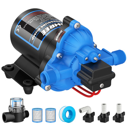Kohree 12V RV Water Pump 3.5GPM 55PSI, Water Pressure Booster Pump, Self-Priming Diaphragm Pump with Switch, Direct Replacement for 4008-101-A65/E65 for RV Camper Kitchen Bathroom Marine Yacht