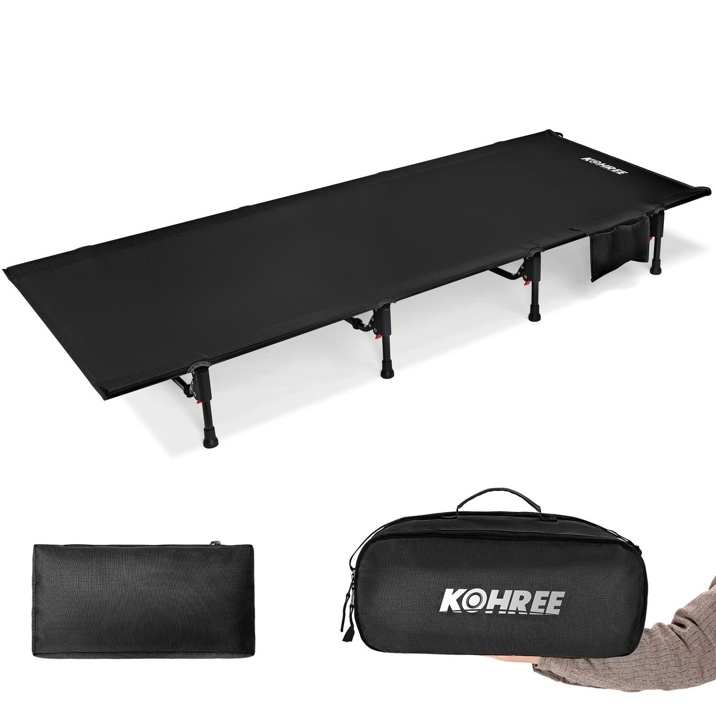Kohree Cot Bed for Tent, Folding Portable Bed, Outdoor Folding Camping Bed for Sleeping Hiking Travel