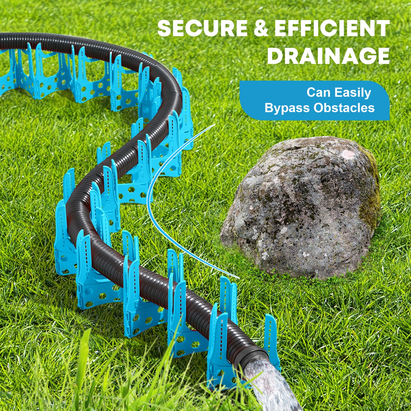 Kohree RV Sewer Hose Support,Heavy-Duty with Height Adjustable for Campers,Blue