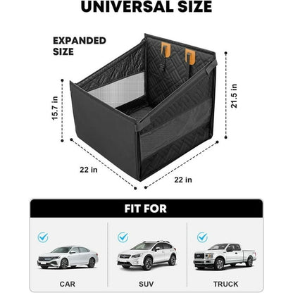 Kohree Dog Car Seat for Medium Small Dogs, Back Seat Extender with Hard Bottom, Waterproof Non-Slip Hammock for Pet, with Storage Pocket for Cars/SUV/Truck (22 * 22 * 21.5in)