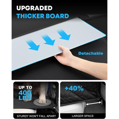 Kohree Dog Car Seat for Medium Small Dogs, Back Seat Extender with Hard Bottom, Waterproof Non-Slip Hammock for Pet, with Storage Pocket for Cars/SUV/Truck (22 * 22 * 21.5in)