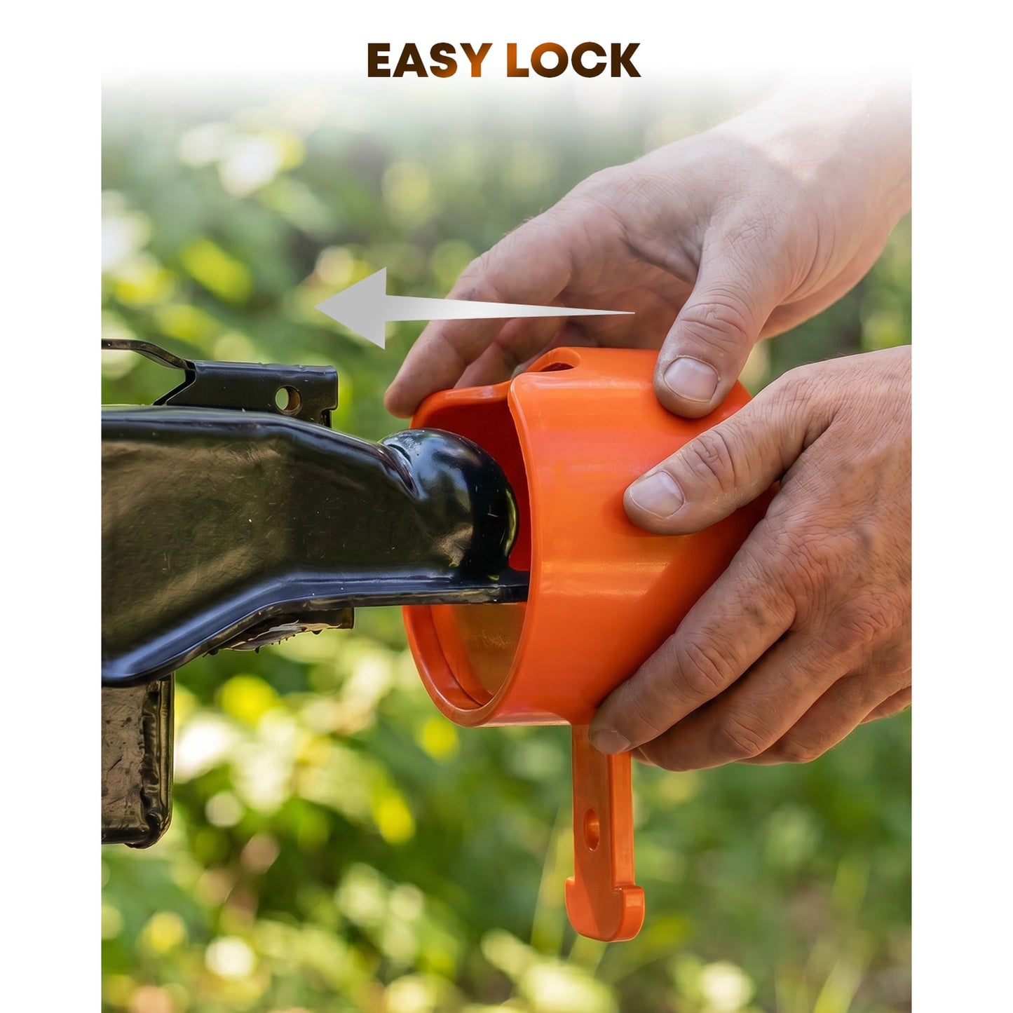 Kohree RV Trailer Hitch Locks Heavy Duty Trailer Coupler Lock Fits 2-5/16 inch, 1-7/8" Couplers with 4 Keys & 4 Dust Covers, Orange