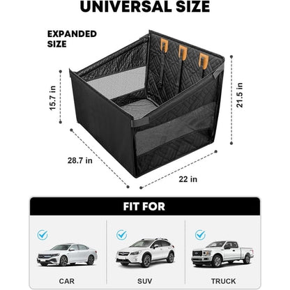 Kohree Dog Car Seat for Large Medium Dogs, Back Seat Extender with Hard Bottom, Waterproof Non-Slip Hammock for Pet, with Storage Pocket for Cars/SUV/Truck (28.7 * 22 * 21.5in)