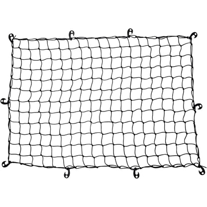 Kohree 4' x 6' Super Duty Bungee Cargo Net for Truck Bed Stretches to 8' x 12' with 16 Tangle-Free D Clip Carabiners, 10 ABS Hooks & 1 Storage Bag