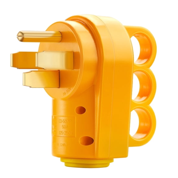 Kohree 50 Amp RV Plug Male, Heavy Duty NEMA 14-50P 125 250V RV Replacement Plug