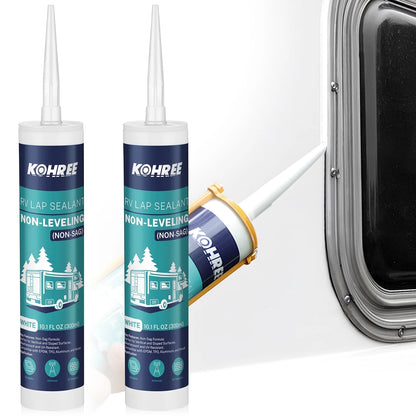 Kohree Non-Leveling RV Roof Sealant 1 Pack,White Non-Sag Lap Sealant for RV Roof Repair,Maintenance,Camper & Trailer