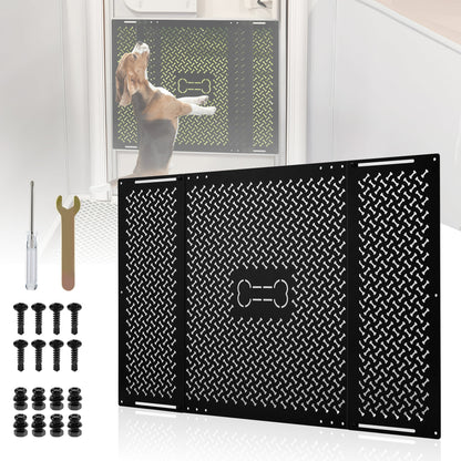Kohree RV Screen Door Protector for Dogs,Universal Aluminum Alloy RV Entry Screen Door Grille Adjustable from 22" - 31.5", Black