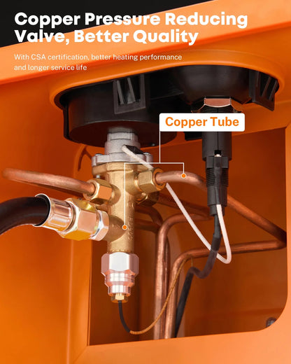 Kohree Propane Heater Portable 18000 BTU Cabinet Space Heater for Home ,Garage, Outdooor Sports ,Camping,RV,Fishing,Orange