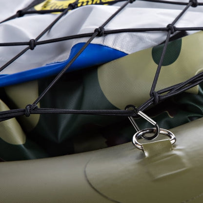 Kohree 4' x 6' Super Duty Bungee Cargo Net for Truck Bed Stretches to 8' x 12' with 16 Tangle-Free D Clip Carabiners, 10 ABS Hooks & 1 Storage Bag