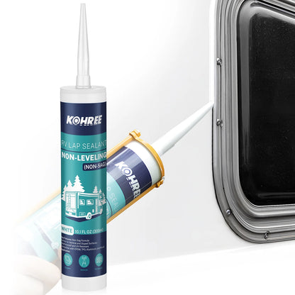 Kohree Non-Leveling RV Roof Sealant 1 Pack,White Non-Sag Lap Sealant for RV Roof Repair,Maintenance,Camper & Trailer