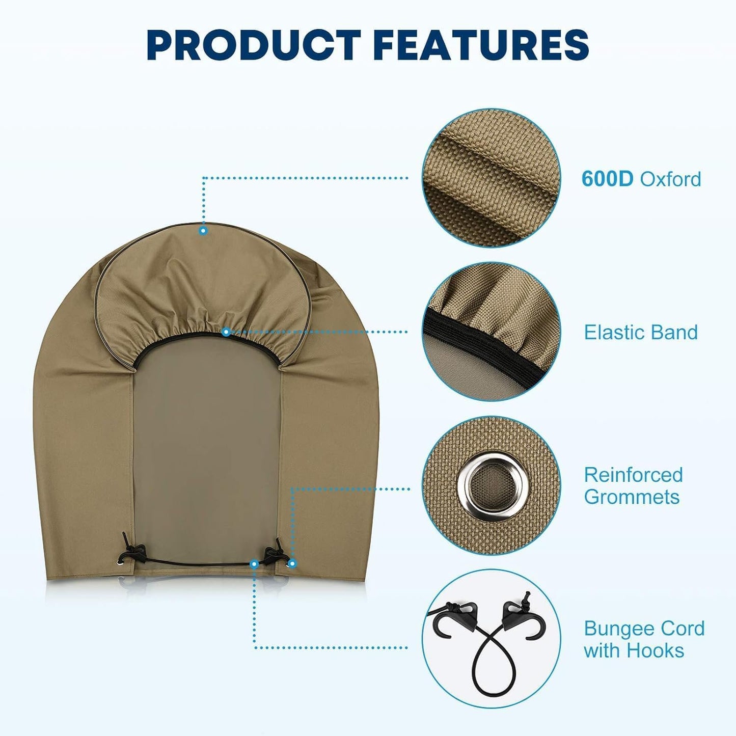 Kohree RV Tire Covers Set of 4, RV Wheel Cover for Travel Camper Trailer Truck SUV Motorhome